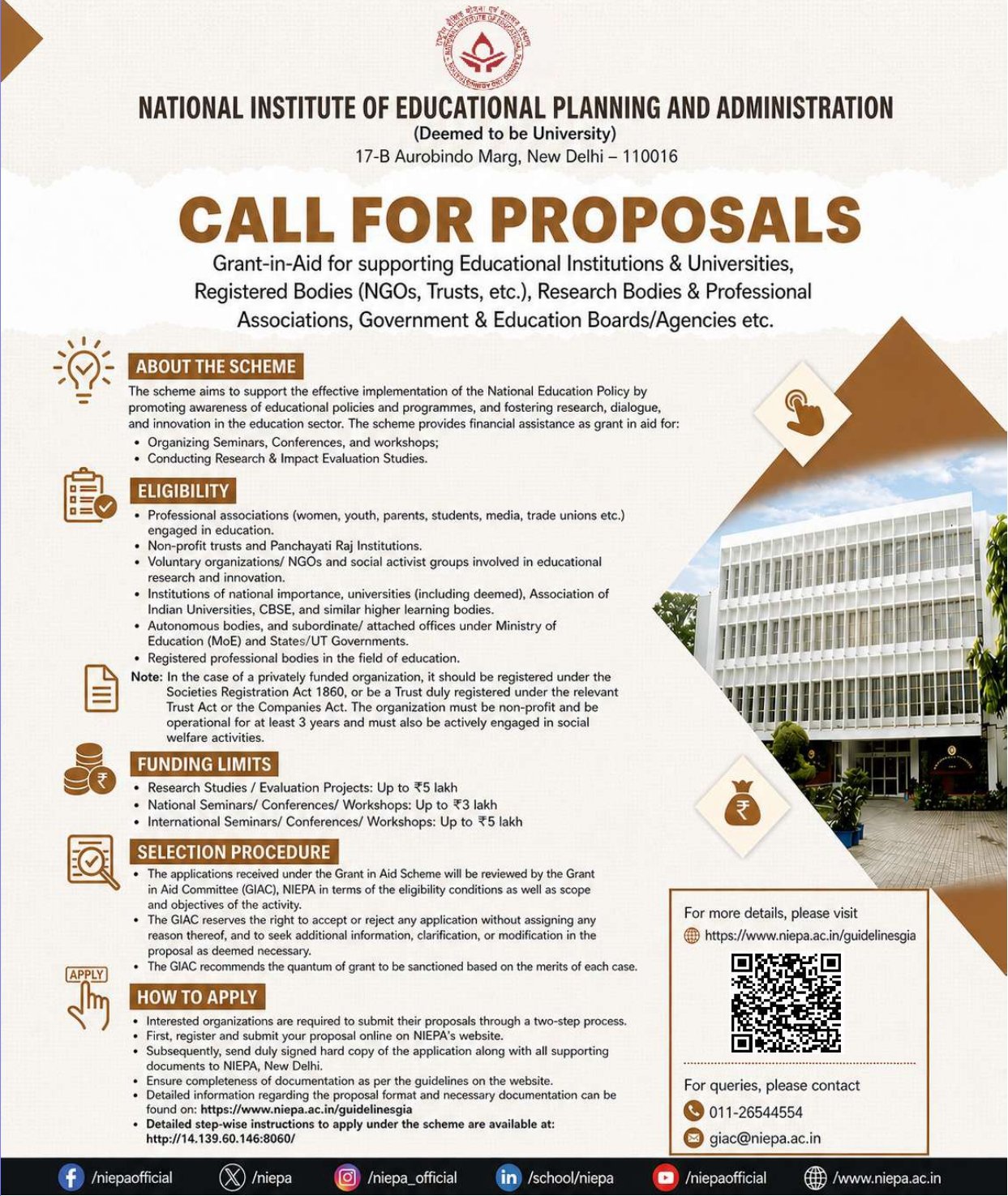 Update: Grant-in-Aid Scheme Guidelines and Applications